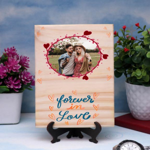 Forever in Love Personalized Wooden Plaque