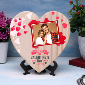 I Love U Valentine Wishes Wooden Plaque