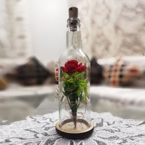 Rose Bottle Lamp for Couple