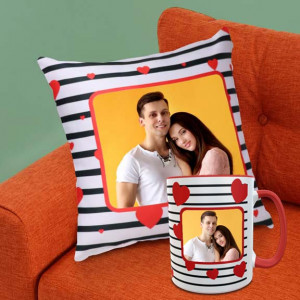 My Hearts Belongs to you Cushion Mug set