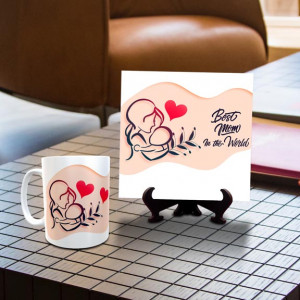 Best Mom In the World Tile Mug Combo