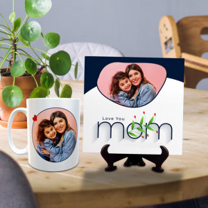 Personalized Love You Mom Mug N Tile Combo