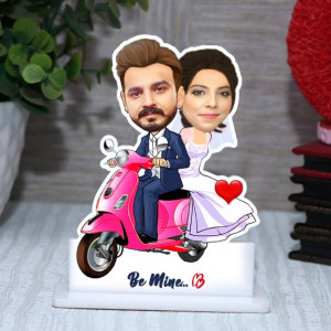 Be Mine Personalized Couple Caricature