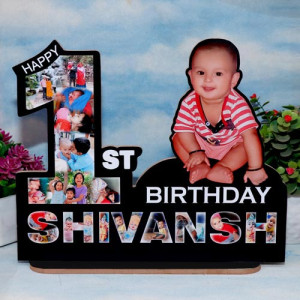First Birthday Wishes Wooden Cutout