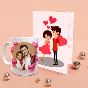 Love Theme Mug N Greeting Combo