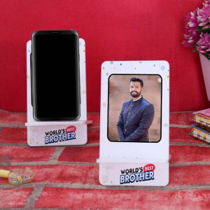 World Best Brother Personalized Mobile Stand