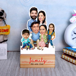 Personalized We are one Family Caricature