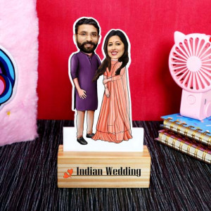 Personalized Couple Caricature for Indian Wedding
